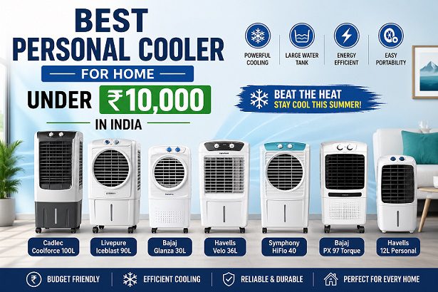 Budget air coolers under 10,000 in India, 2026, for home cooling