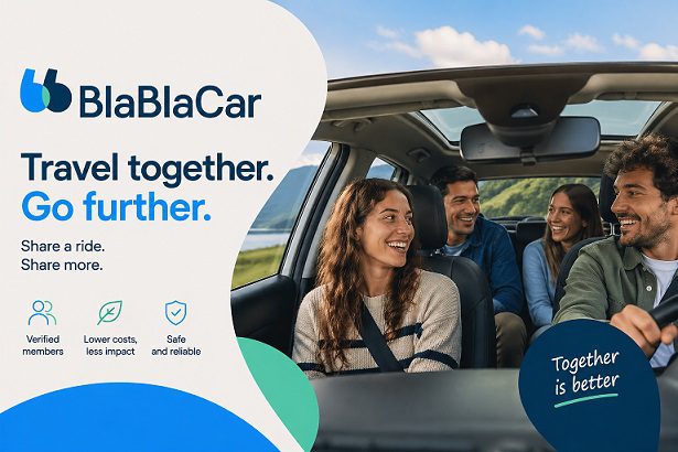 BlaBlaCar app ride-sharing concept for cheap travel in India
