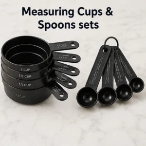 Kitchen gadgets & tools: measuring cups & spoons set