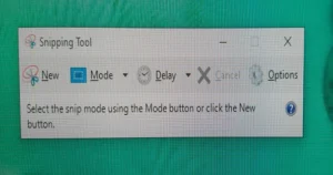 Windows Snipping tool interface.