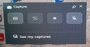 This image shows the game bar screenshot interface.