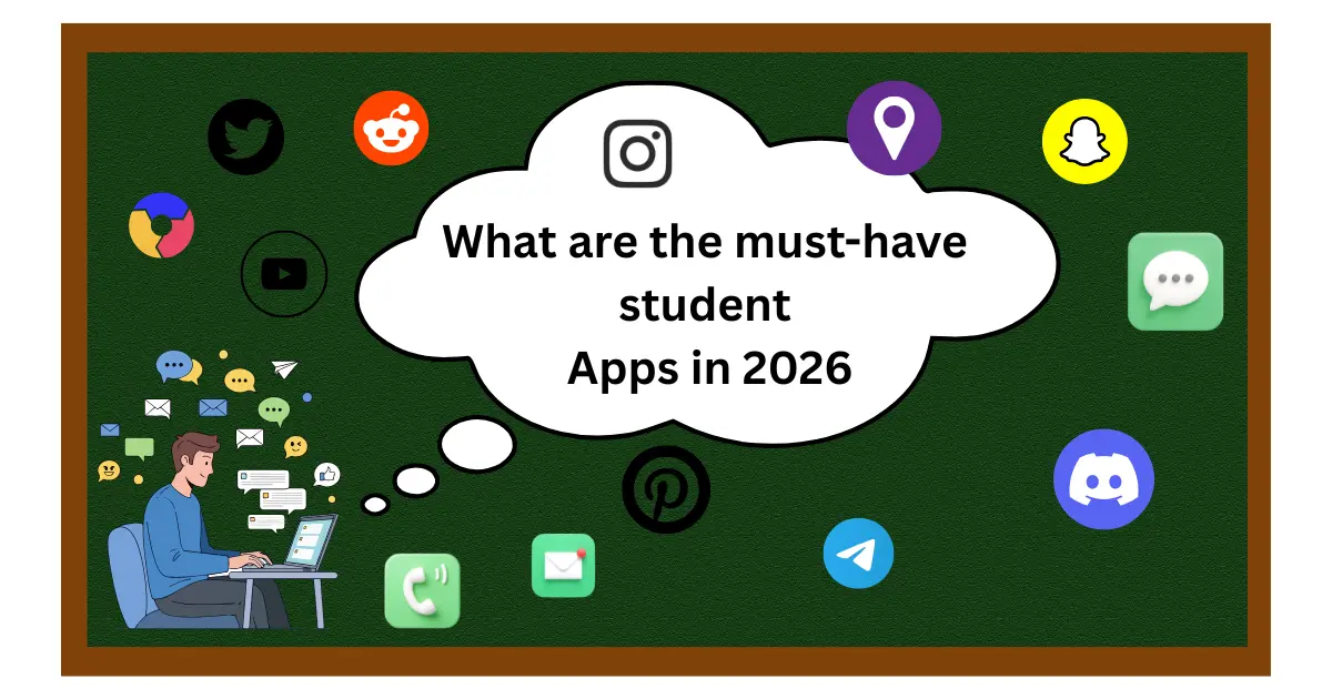 This image shows the 6 Must-Have Student Apps of 2026